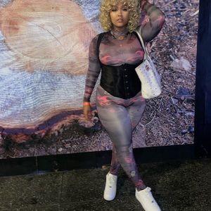 Two Piece printed Marine Serre inspired set